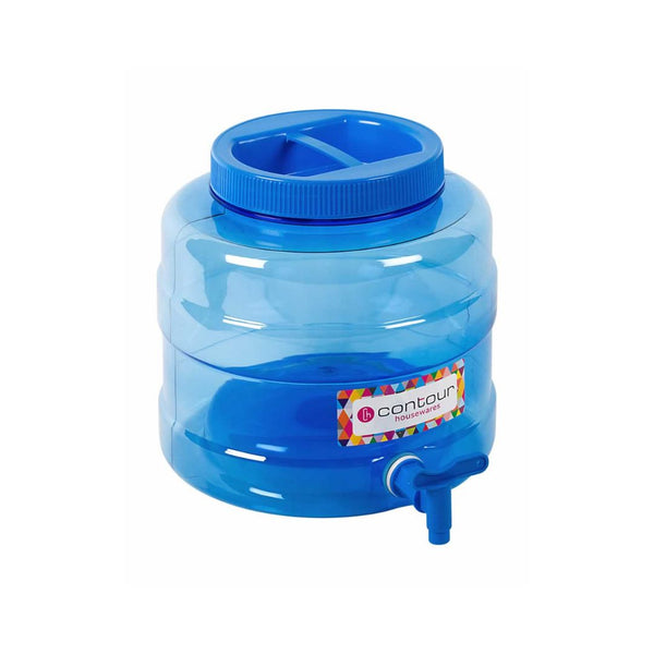 10ℓ CONTOUR WATER CANISTER - TRANSPARENT BLUE