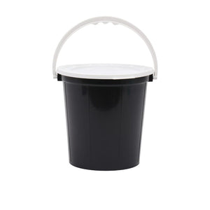 10l CONTOUR BUCKET & LID - BLACK WITH CLEAR LID