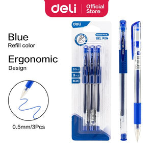 Daily Gel Pens 0.5mm Blue Pack of 3