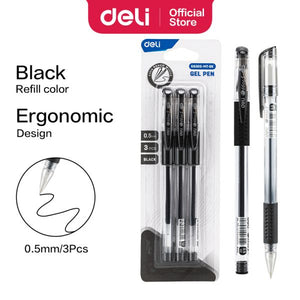 Daily Gel Pens 0.5mm Black Pack of 3