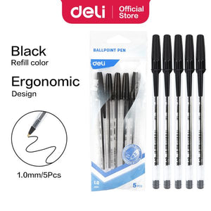 Think Ballpoint Pens 1.0mm Black Pack of 5