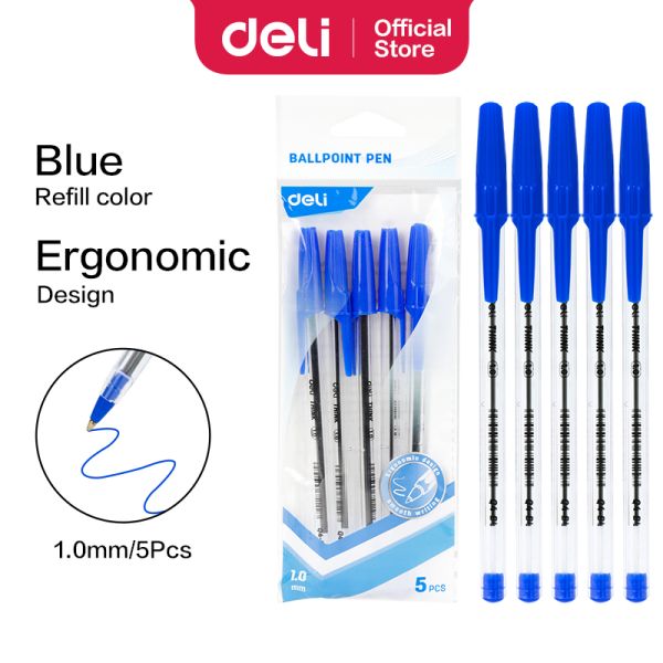 Think Ballpoint Pens 1.0mm Blue Pack of 5