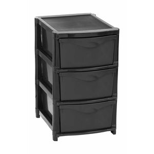 CONTOUR 3-DRAWER UNIT - FULL BLACK