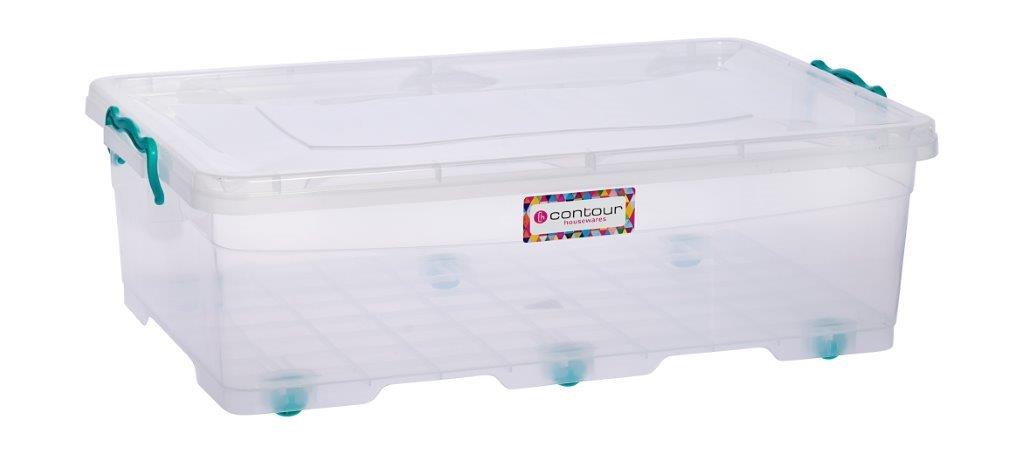 30L CONTOUR CLEAR CLIP & LOCK STORAGE BOXES