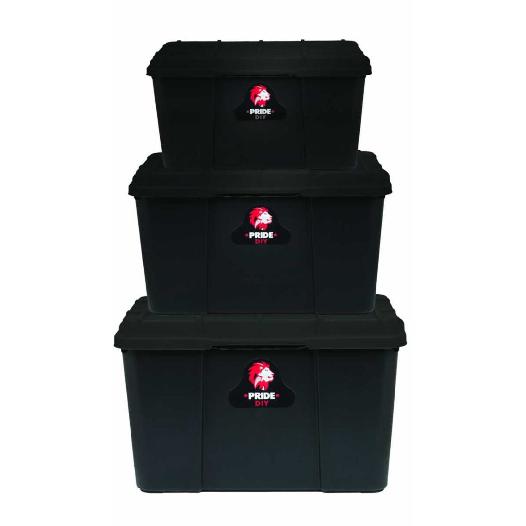 3 PIECE PRIDE STORAGE BOX - FULL BLACK