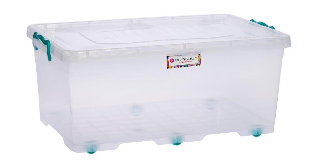 40L CONTOUR CLEAR CLIP & LOCK STORAGE BOXES