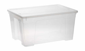 45l CONTOUR CLEAR STORAGE BOX - CLEAR (WITH NEW CLIP)