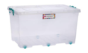50L CONTOUR CLEAR CLIP & LOCK STORAGE BOXES