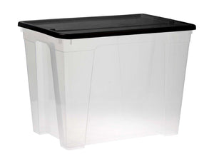 65l CONTOUR CLEAR STORAGE BOX - CLEAR (WITH NEW CLIP)