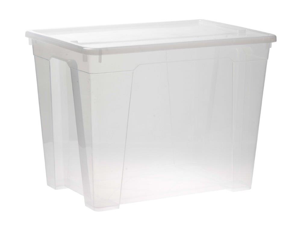 65l CONTOUR CLEAR STORAGE BOX - CLEAR (WITH NEW CLIP)