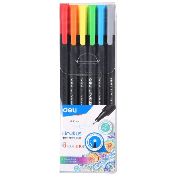 Fineliner Pen Set 6 Pack