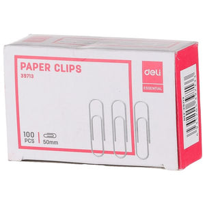 Paper Clips 50mm Silver Pack of 100