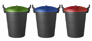 PRIDE DUST BIN 75L - RED, BLUE & GREEN LID