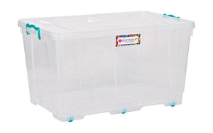 80L CONTOUR CLEAR CLIP & LOCK STORAGE BOXES
