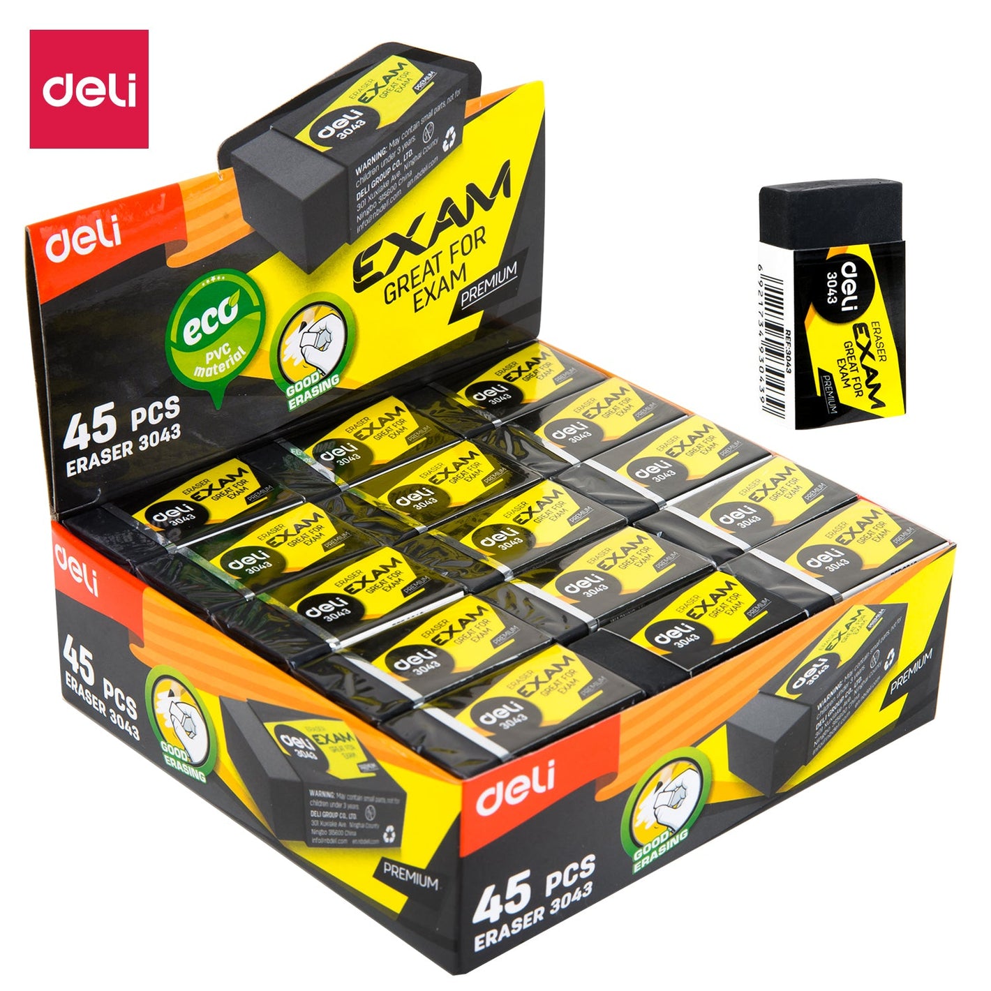 Eraser 40x22x12mm Black