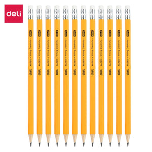 Graphite Pencil HB Yellow with Eraser Pack of 12