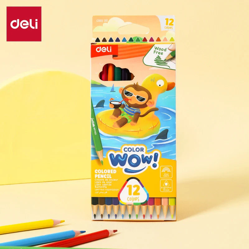 Colored Pencils 12 Colors Wood Free