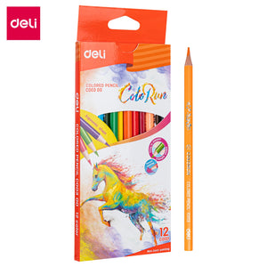 Colored Pencils 12 Colors Triangular Full Length
