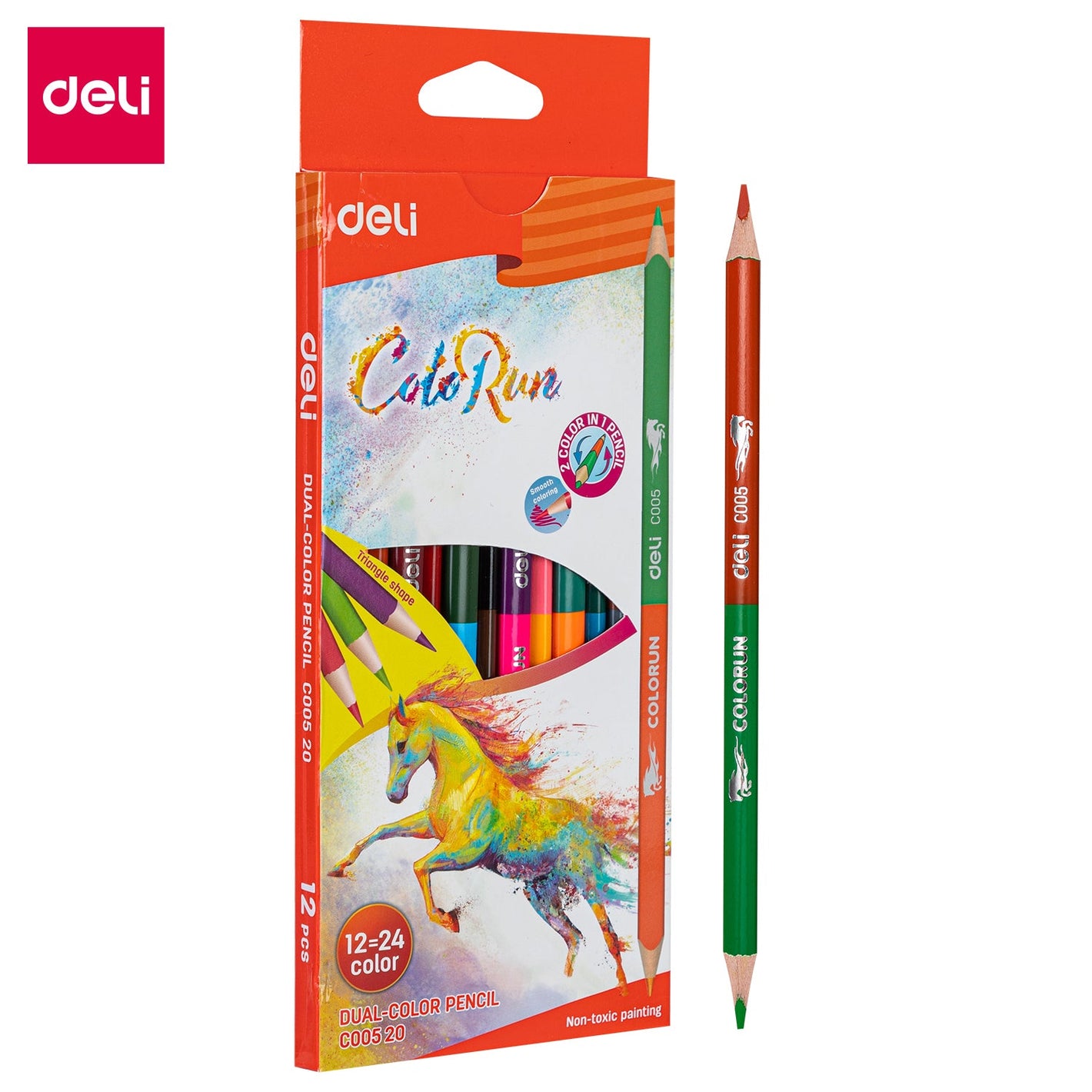Dual Colored Pencils 24 Colors