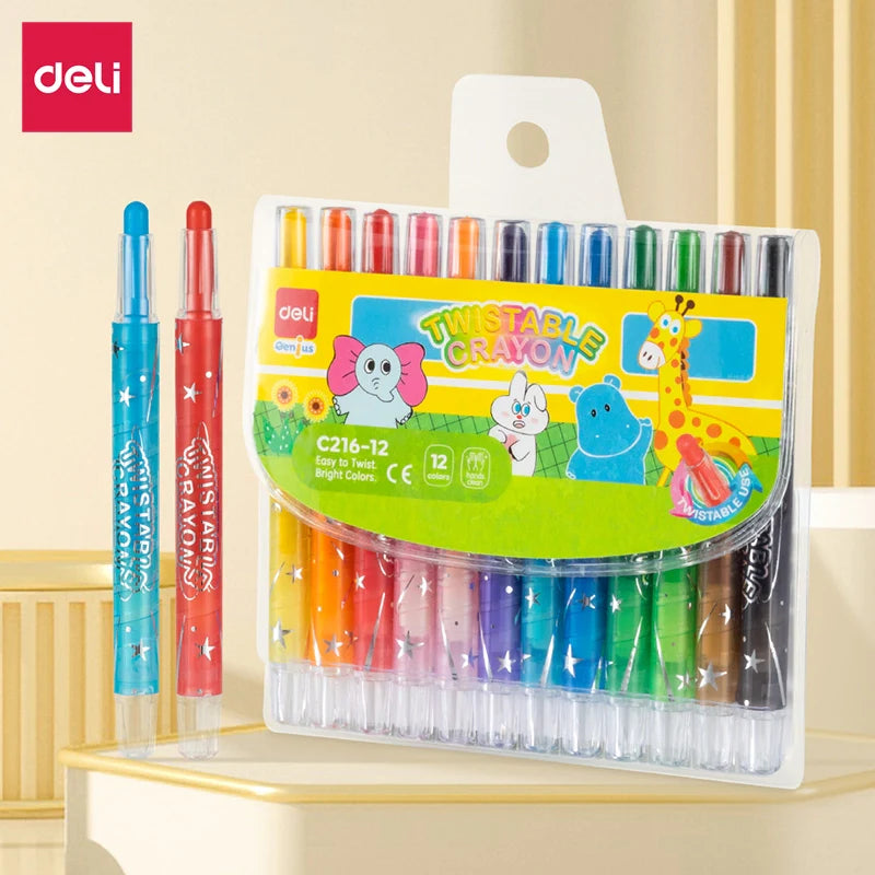 Twistable Crayons 12 Colors Half Length