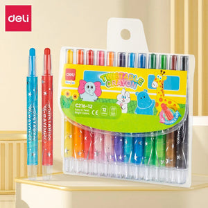 Twistable Crayons 12 Colors Half Length