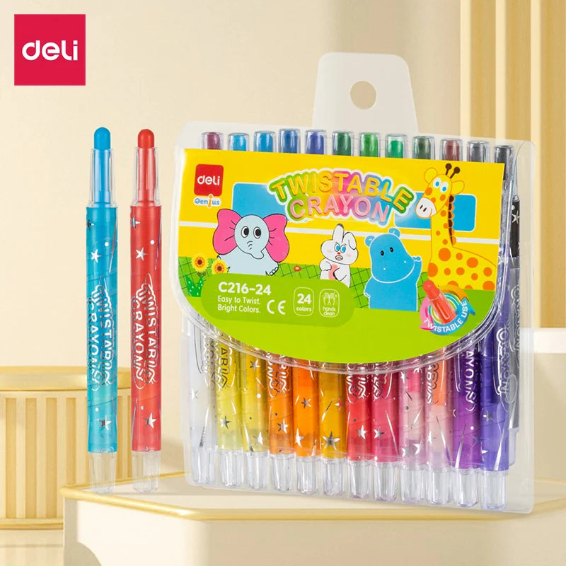 Twistable Crayons 24 Colors Half Length
