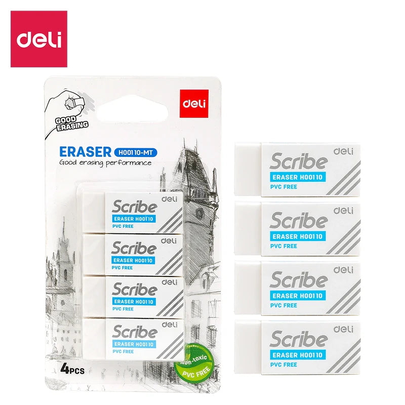 Eraser White 40x17x12mm Pack of 4