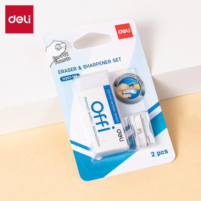 Eraser and Sharpener Set Carded