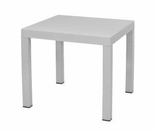 CONTOUR ELITE 4-SEATER TABLE - WHITE (RATTAN LOOK)
