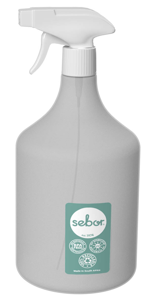 SEBOR SPRAY BOTTLE ROUND 1L & Nozzle Clear