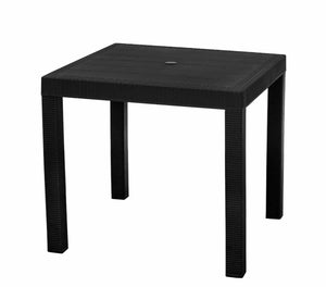 CONTOUR ELITE 4-SEATER TABLE - WHITE (RATTAN LOOK)